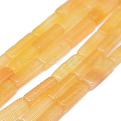 Natural Yellow Aventurine Beads Strands, Cuboid, 12.5~13.5x3~5x3~4.5mm, Hole: 1mm, about 30~32pcs/strand, 15.1~15.9 inch(38.5~40.5cm)(G-F631-E01-01)