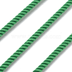 Round Polyester Cord, Twisted Cord, for Moving, Camping, Outdoor Adventure, Mountain Climbing, Gardening, Medium Sea Green, 3mm(NWIR-A010-01-11)