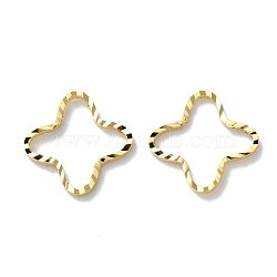 Brass Linking Rings, Cadmium Free & Lead Free, Textured Star, Real 24K Gold Plated, 10x10x1mm, Inner Diameter: 9x9mm(KK-F880-16G-02)