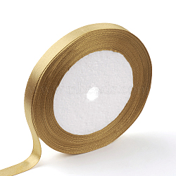 Single Face Satin Ribbon, Polyester Ribbon, Goldenrod, 1/4 inch(6mm), about 25yards/roll(22.86m/roll), 10rolls/group, 250yards/group(228.6m/group)(RC6mmY-104)
