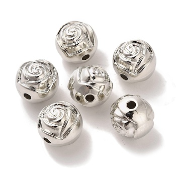 CCB Plastic Beads, Flower Bud, Platinum, 14.5x5.5mm, Hole: 3.1mm