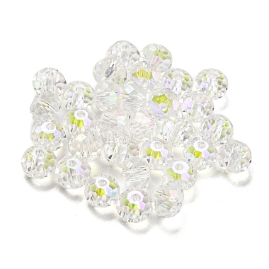 Clear AB Rondelle Glass Beads