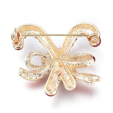 Golden Plated Alloy Brooches(JEWB-L011-021G)-2