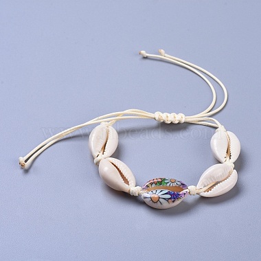 Ensembles de bijoux de collier et de bracelets de coquille de cauris réglable(SJEW-JS01019)-7