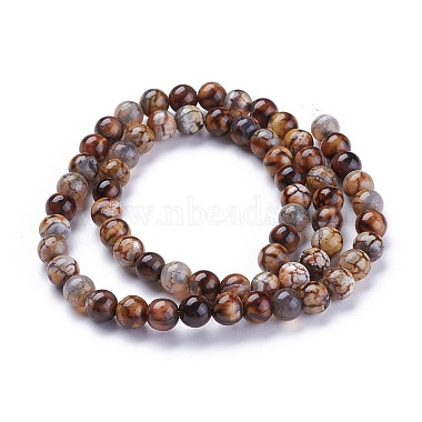 Dyed Natural Crackle Agate Bead Strands(X-G-K414-6mm-01)-2