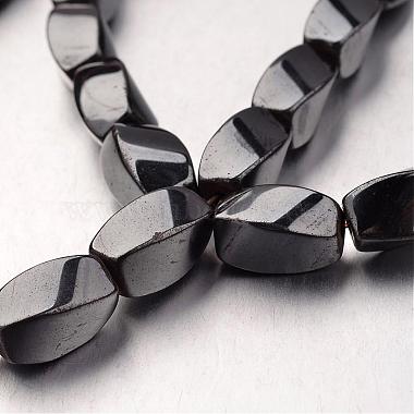 12mm Twist Non-magnetic Hematite Beads