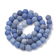Природные голубые авантюрин бисером пряди(G-T106-207)-3