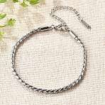 304 Stainless Steel Rope Chain Bracelets for Women, Stainless Steel Color, 6-1/2 inch(16.5cm)(BJEW-Q051-04P)
