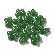 Imitation Jade Glass Beads, Green, Butterfly, 10x14.5x5.5mm, Hole: 1mm(GLAA-D017-01A)