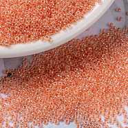 MIYUKI Round Rocailles Beads, Japanese Seed Beads, (RR539) Salmon Ceylon, 15/0, 1.5mm, Hole: 0.7mm, about 5555pcs/bottle, 10g/bottle(SEED-JP0010-RR0539)