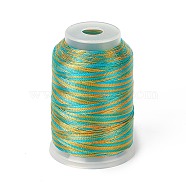 3-Ply Segment Dyed Nylon Thread Cord, DIY Material for Jewelry Making, Cyan, 0.3mm, about 546.81 Yards(500m)/Roll(NWIR-F011-01J)