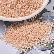 MIYUKI Delica Beads, Cylinder, Japanese Seed Beads, 11/0, (DB1502) Opaque Light Peach AB, 1.3x1.6mm, Hole: 0.8mm, about 2000pcs/10g(X-SEED-J020-DB1502)
