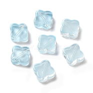 Transparent Glass Beads, Rhombus, Light Sky Blue, 11.5x11.5x4.5mm, Hole: 1.2mm(GLAA-A012-06E)