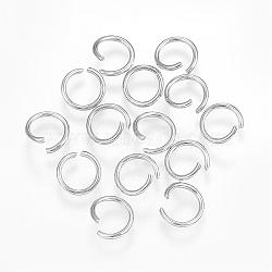 304 Stainless Steel Jump Rings, Open Jump Rings, Stainless Steel Color, 9x1.2mm, Inner Diameter: 7mm(STAS-F110-02P)