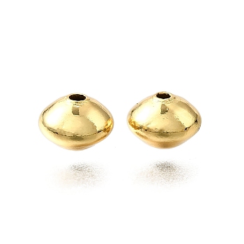 Brass Beads, Bicone, Lead Free & Cadmium Free, Lasting Plated, Real 18K Gold Plated, 6.5x5mm, Hole: 1.4mm