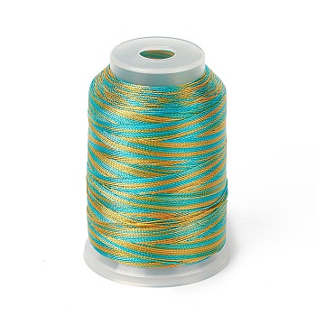 3-Ply Segment Dyed Nylon Thread Cord, DIY Material for Jewelry Making, Cyan, 0.3mm, about 546.81 Yards(500m)/Roll