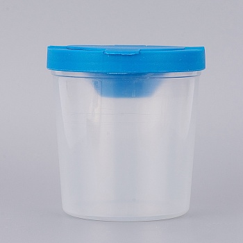 Plastic Pen Cup, for Cleaning, Blue, 5.8~7.3x7.6cm