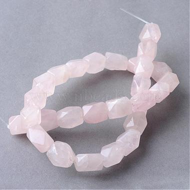 13mm Cuboid Rose Quartz Beads