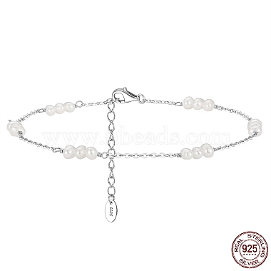 Seashell Color Sterling Silver Anklets