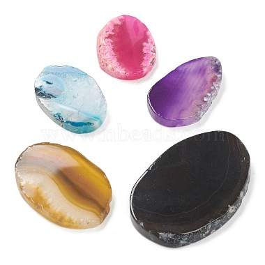 Oval Natural Agate Beads