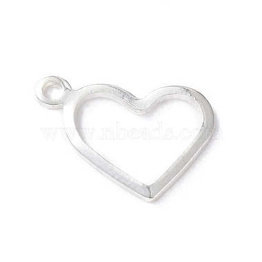 Silver Heart 304 Stainless Steel Charms