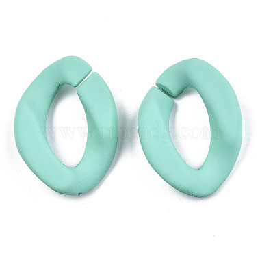 Opaque Spray Painted Acrylic Linking Rings(X-OACR-S036-001A-I16)-2