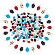 120Pcs 4 Colros Synthetic Turquoise Pendants(G-AR0004-90)-1