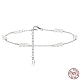 Natural Freshwater Pearl Beaded Link Anklet with Rhodium Plated 925 Sterling Silver Cable Chain for Women(AJEW-F162-015P)-1