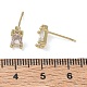 Brass Micro Pave Clear Cubic Zirconia Stud Earrings(KK-CBA56EF-40G-04)-5
