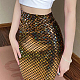 Sparkly Hologram Spandex Mermaid Printed Fish Scale Fabric(AJEW-WH0314-30D)-4