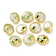Perles rondes plates en perles keshi naturelles baroques(KK-K348-07G)-1