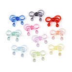 Transparent Acrylic Beads, Bowknot, Mixed Color, 15.5x20x5mm, Hole: 2mm(TACR-T030-09M)