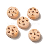 Opaque Resin Biscuit Decoden Cabochons, Imitation Food, Cookies, Navajo White, Flat Round, 17.5x17x7.5mm(RESI-A033-04L)