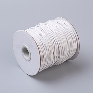 Waxed Cotton Thread Cords, White, 1.5mm, about 100yards/roll(300 feet/roll)(YC-R003-1.5mm-101)