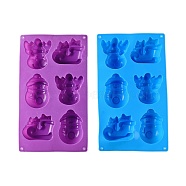Christmas Theme DIY Food Grade Silicone Mold, Cake Molds (Random Color is not Necessarily The Color of the Picture), Random Color, 295x172x35mm, Inner Diameter: 66.5~79x60~78.5mm(DIY-K075-21)