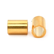 304 Stainless Steel Beads, Large Hole Beads, Column, Real 24K Gold Plated, 7x5mm, Hole: 4mm(STAS-P320-10C-G)