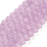 Natural Amethyst Beads Strands, Dyed & Heated, Round, 6.5mm, Hole: 0.7mm, about 61pcs/strand, 15.28~15.35 inch(38.8~39cm)(G-C049-01A)