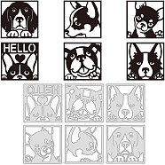 Carbon Steel Cutting Dies Stencils, for DIY Scrapbooking, Photo Album, Decorative Embossing Paper Card, Stainless Steel Color, Dog Pattern, 181x119x0.8mm(DIY-WH0309-958)