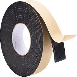 Strong Adhesion EVA Sponge Foam Rubber Tape, Anti-Collision Seal Strip, Black, 50x4mm, 5m/roll(TOOL-WH0129-27-08)