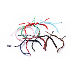 Braided Nylon Cord for DIY Bracelet Making, Mixed Color, 145~155x5x2mm, Hole: 2~4mm(AJEW-M001-M)