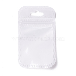 PP Zip Lock Bags, Resealable Bags, Self Seal Bag, Rectangle, White, 9x5.5x0.15cm(OPP-Z002-02)