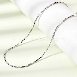 1.3MM 304 Stainless Steel Boston Link Chains Necklaces for Women Men, Stainless Steel Color, 23.62 inch(60cm)(NJEW-Z115-12P-03)