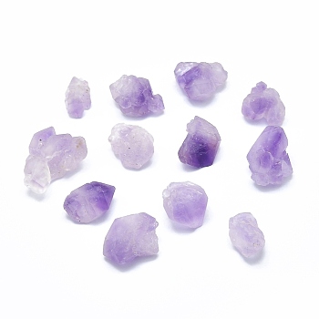 Rough Raw Natural Amethyst Beads, No Hole/Undrilled, Nuggets, 13~23x9~18mm