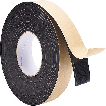 Strong Adhesion EVA Sponge Foam Rubber Tape, Anti-Collision Seal Strip, Black, 50x4mm, 5m/roll