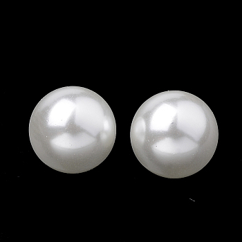 Eco-Friendly Glass Pearl Beads, High Luster, Grade A, No Hole/Undrilled Round, White, 5mm