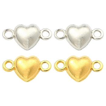 4 Sets 2 Colors Alloy Magnetic Clasps, Nickel Free, Heart, Mixed Color, 17x10x6.5mm, Hole: 1.5mm, 2 sets/color