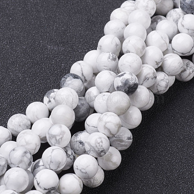 10mm White Round Howlite Beads