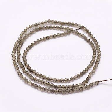 Natural Smoky Quartz Beads Strands(G-F509-24-3mm)-2
