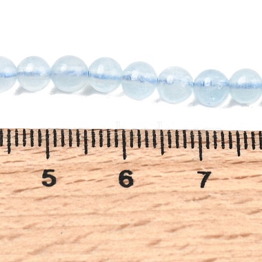 自然なアクアマリンビーズストランド(G-G344-A08-4mm)-5