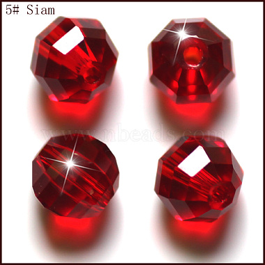 8mm DarkRed Round Glass Beads